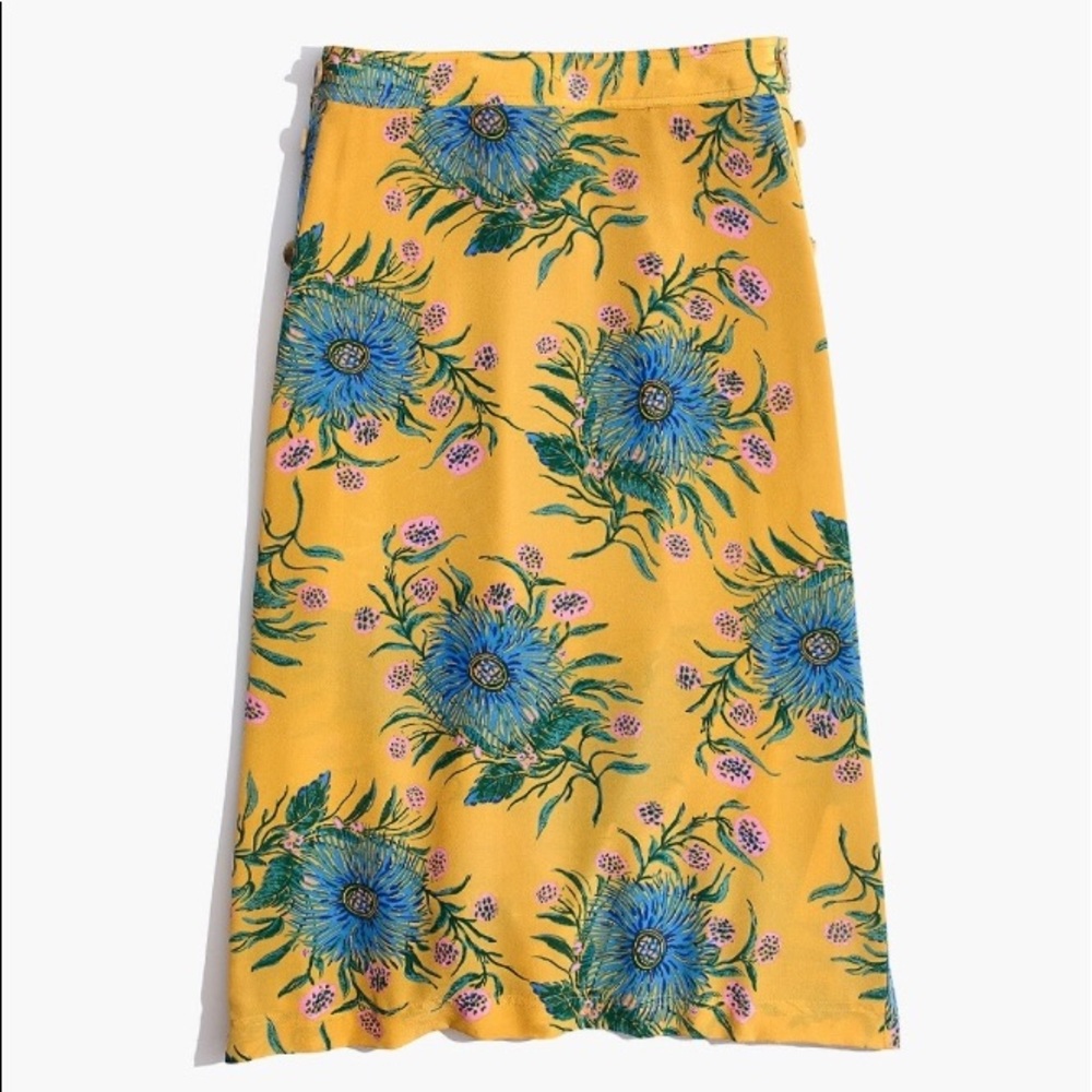 Madewell Silk Side-button Skirt